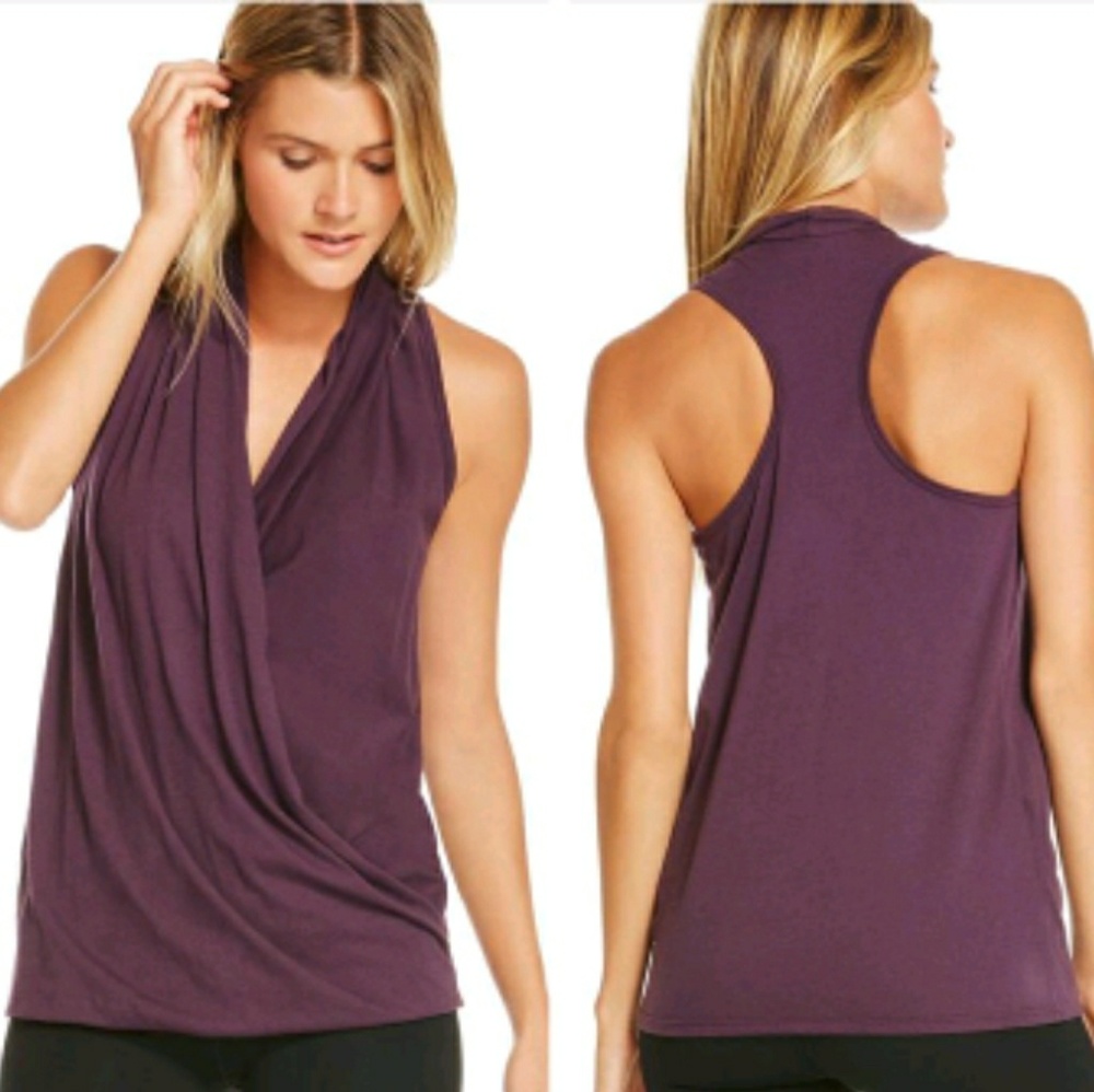 Fabletics Aruba Wrap || Draped front purple